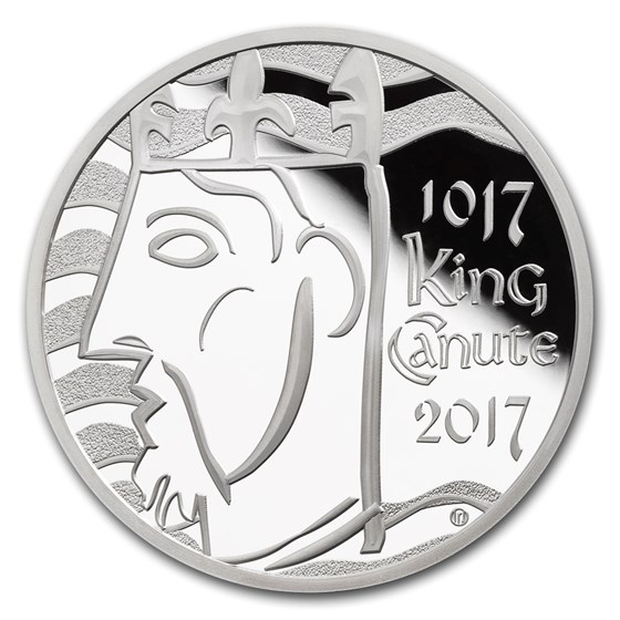 2017 Great Britain £5 Silver Coronation of King Canute Piedfort 2017 Great Britain £5 Silver Coronation of King Canute Piedfort